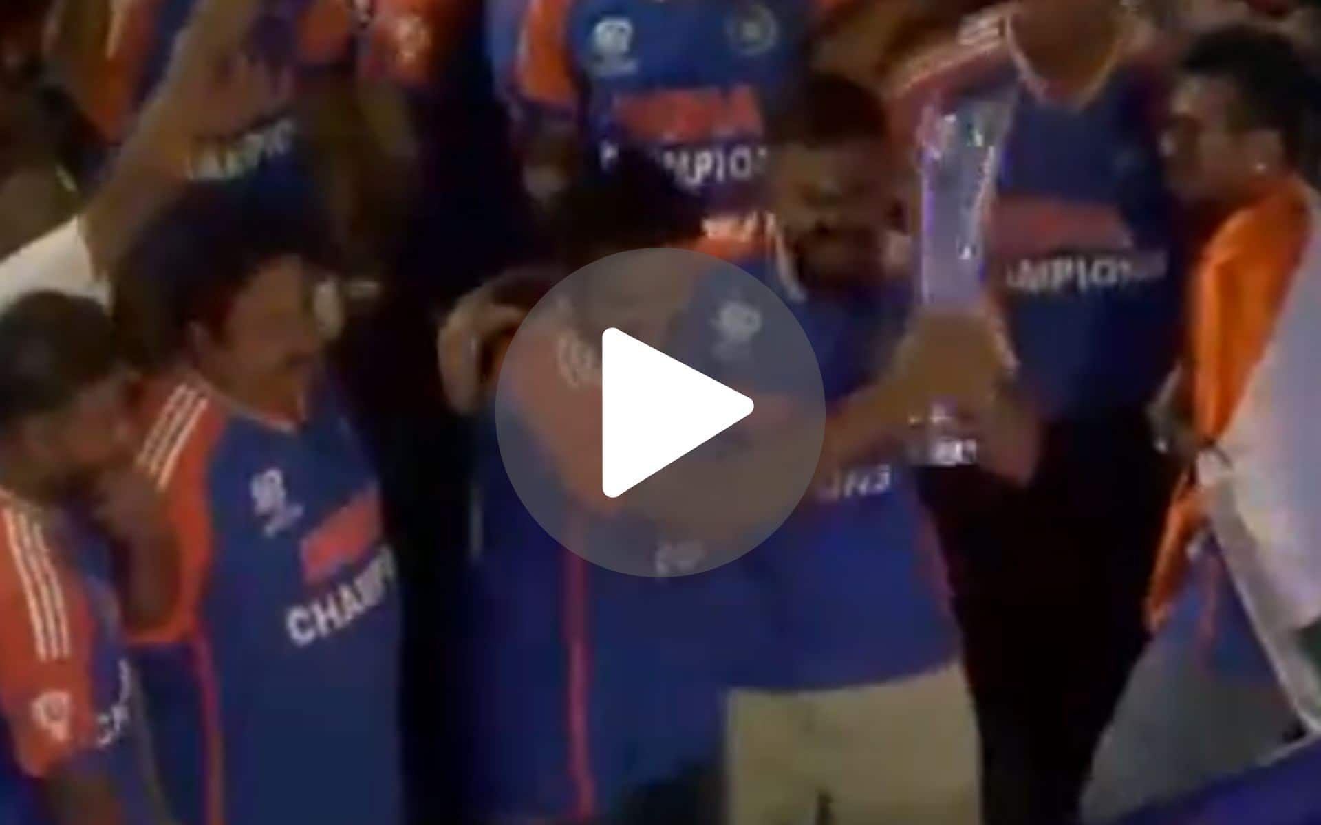 [Watch] Virat Kohli, Rohit Sharma Lift T20 World Cup Trophy With Big Roar In Victory Parade